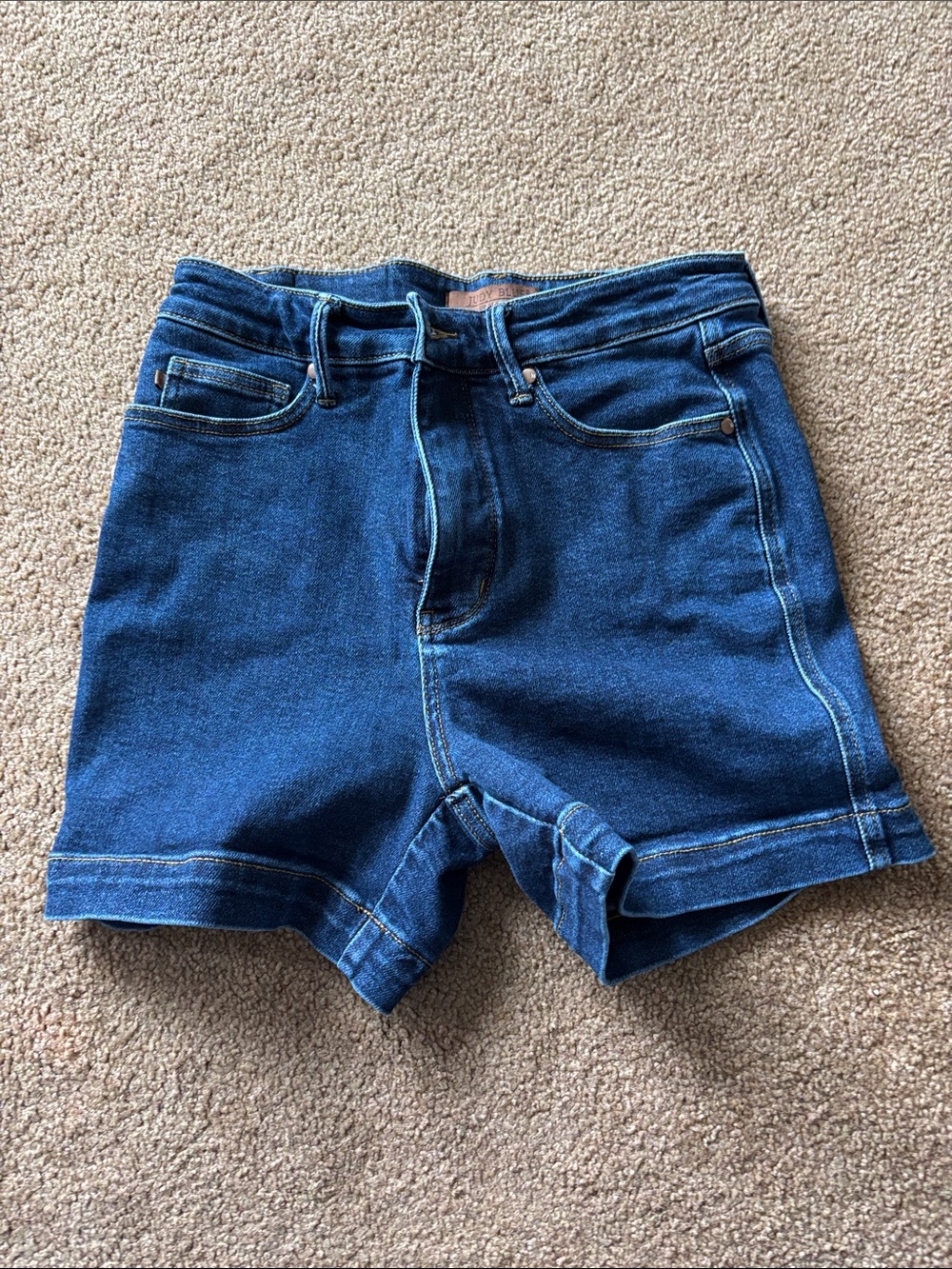 Judy Blue Dark Blue High-Rise Denim Shorts
